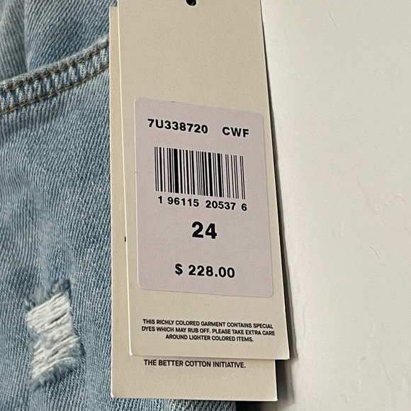 7 for all mankind LUXE VINTAGE HIGH WAIST SLIM KICK size 24 - Picture 6 of 12